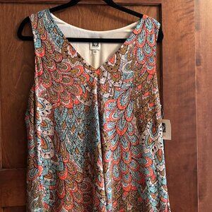 Anne Kein Multi colored patterned dress- Size 12